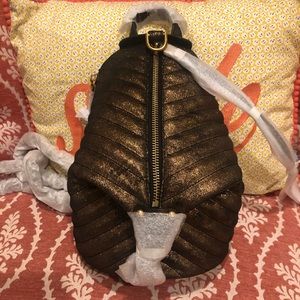 Rebecca Minkoff Small Julian Backpack Distressed Gold